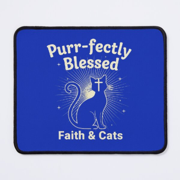 Item preview, Purr-fectly Blessed Cat Lover Design - Christian Feline Pet Faith Art designed and sold by Syrupulse.