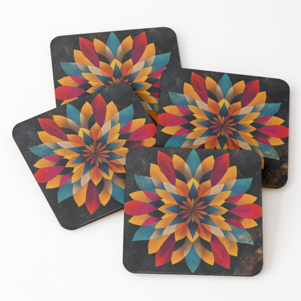 Item preview, Geometric flower pattern designed and sold by anytka.