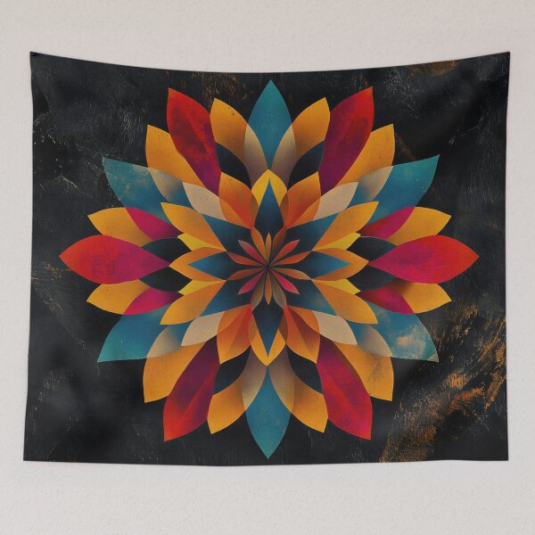 Item preview, Geometric flower pattern designed and sold by anytka.