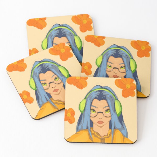 Item preview, Anime Girl Flowers Poster designed and sold by ViVidsbyLiliana.