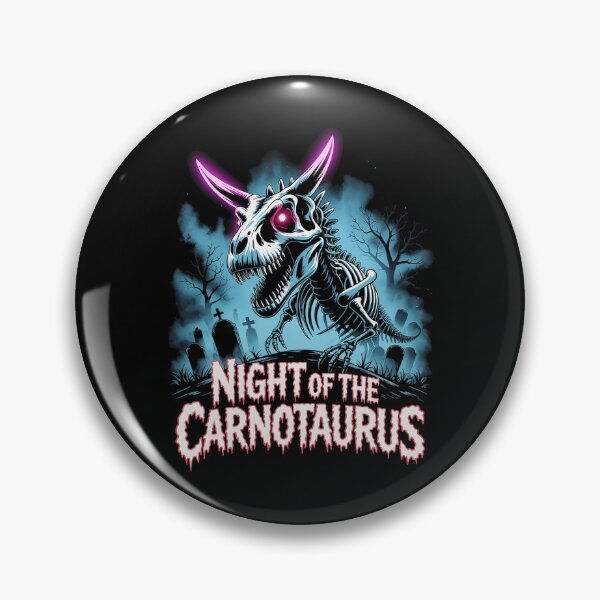 Item preview, NIGHT OF THE CARNOTAURUS Skeleton Monster | Horror Dinosaur Halloween Design designed and sold by pixelpopplanet.