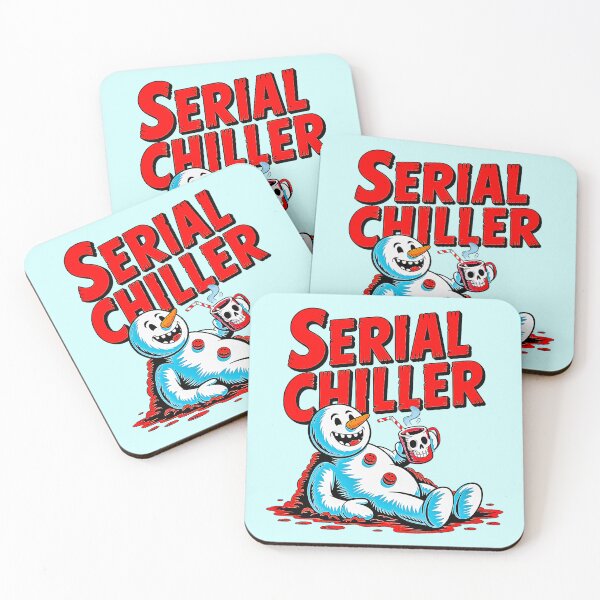 Item preview, Serial Chiller Funny Snowman Retro Horror Design designed and sold by Amanda's Factory.