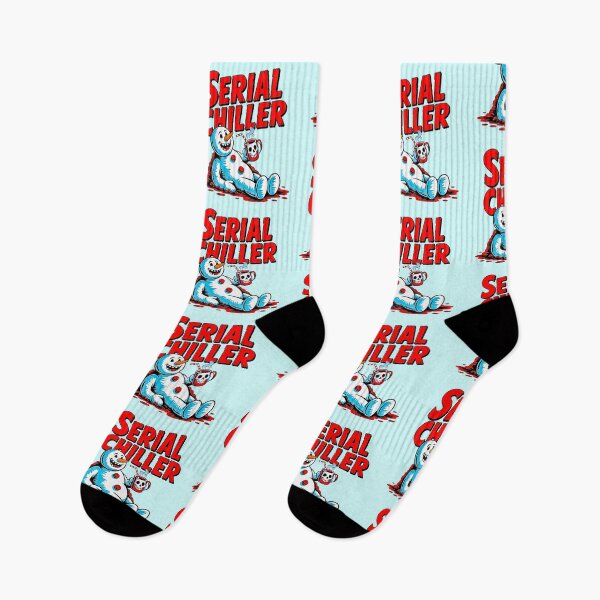 Item preview, Serial Chiller Funny Snowman Retro Horror Design designed and sold by Amanda's Factory.