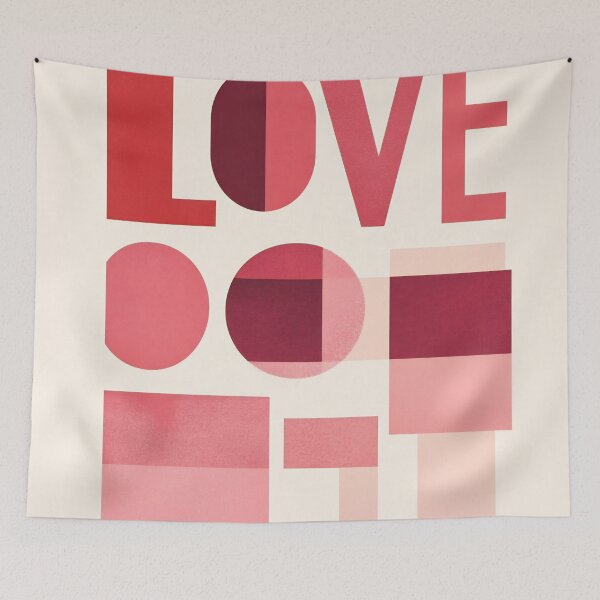 Item preview, Love and geometric shapes create art designed and sold by anytka.