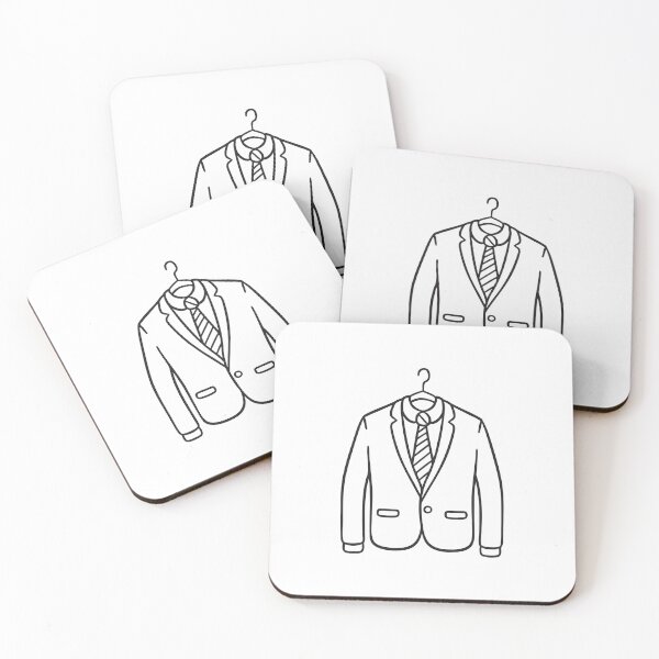 Item preview, A tie tucked beside a jacket on a coat hanger designed and sold by rasagamastore.