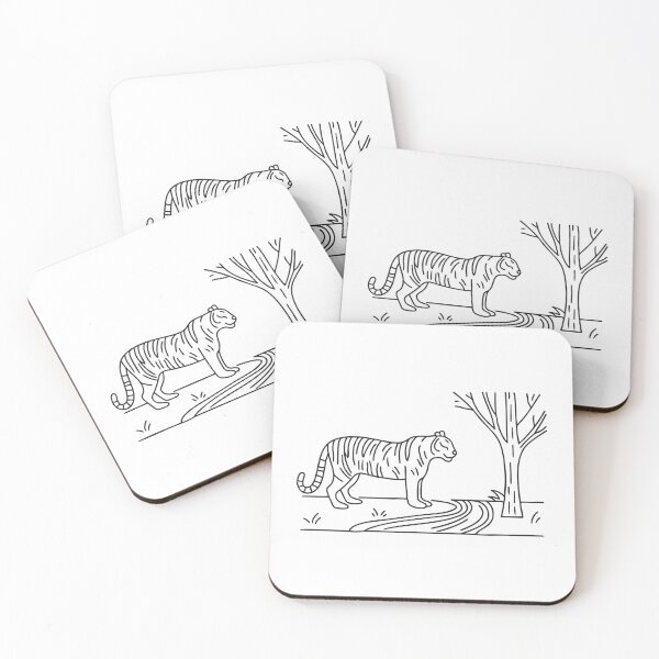 Item preview, A tiger standing beside a stream in the wild designed and sold by rasagamastore.