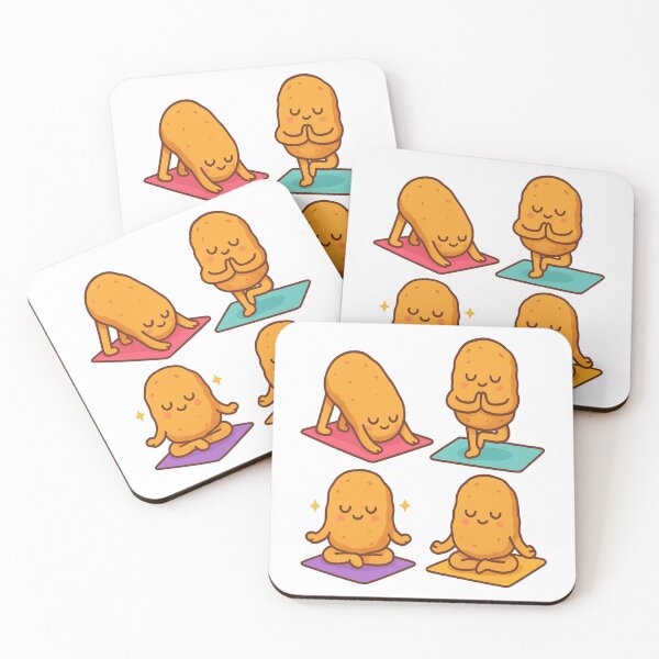 Item preview, Chicken Nugget Yoga – Funny Foodie Design for Nugget Addicts & Chicken Tender Lovers designed and sold by Rajasekar.
