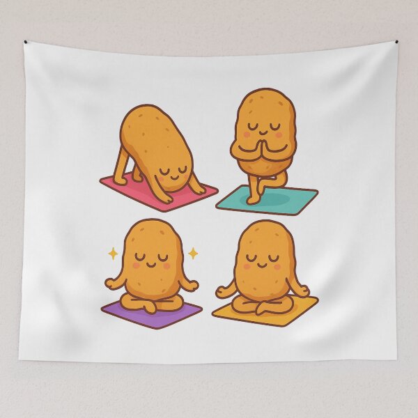 Item preview, Chicken Nugget Yoga – Funny Foodie Design for Nugget Addicts & Chicken Tender Lovers designed and sold by Rajasekar.