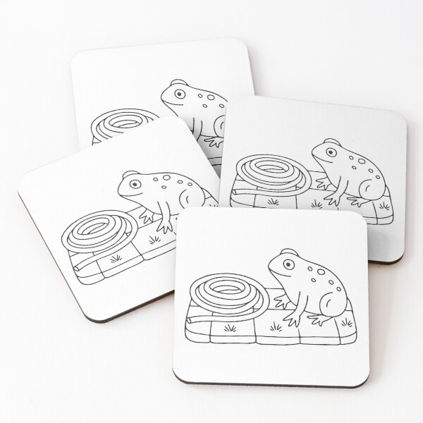 Item preview, A toad near a garden hose on a stone tile designed and sold by rasagamastore.