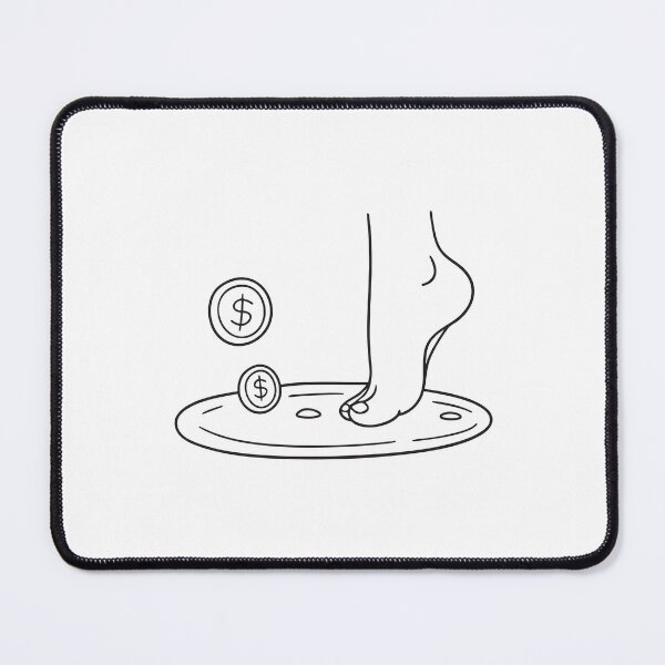 Item preview, A foot toe beside a dropped coin on the carpet designed and sold by rasagamastore.
