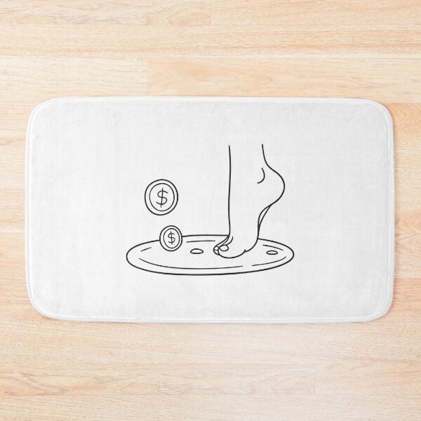 Item preview, A foot toe beside a dropped coin on the carpet designed and sold by rasagamastore.