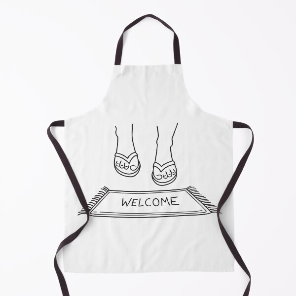 Item preview, A foot toe visible from a sandal near a welcome mat designed and sold by rasagamastore.