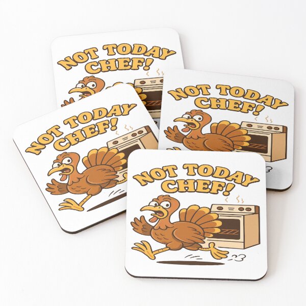 Item preview, Not Today Chef – Turkey Running from Oven Funny Design designed and sold by Print4verse.