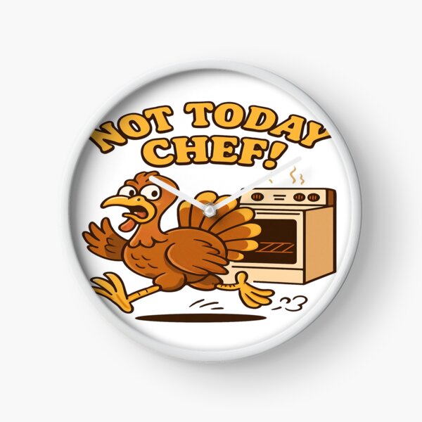 Item preview, Not Today Chef – Turkey Running from Oven Funny Design designed and sold by Print4verse.