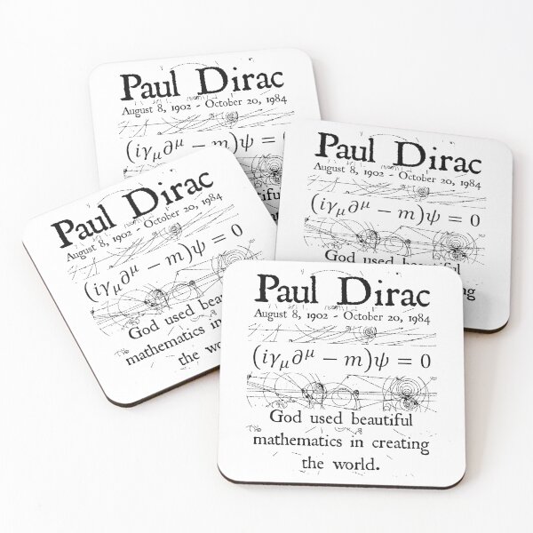 Item preview, Nerdy Vintage Paul Dirac God Used Beautiful Mathematics in Creating the World Quote Physics Science Teacher Black Text designed and sold by MathWare MathClips.