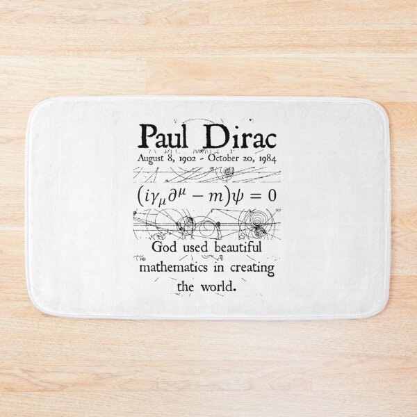 Item preview, Nerdy Vintage Paul Dirac God Used Beautiful Mathematics in Creating the World Quote Physics Science Teacher Black Text designed and sold by MathWare MathClips.