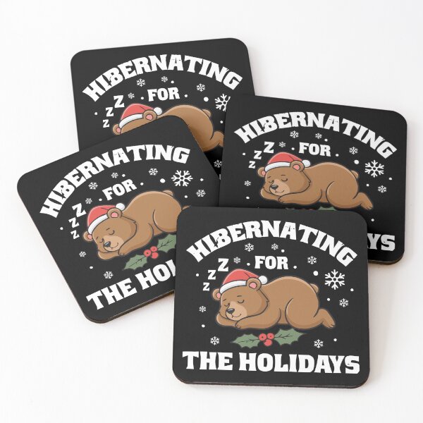 Item preview, Hibernating for the Holidays Cozy Bear Sticker designed and sold by Basferr..