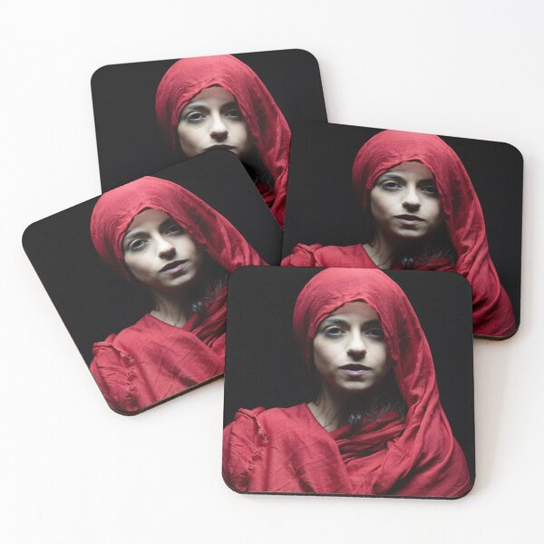 Item preview, Portrait of girl in red scarf designed and sold by dkarav.