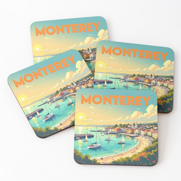 Item preview, Monterey, California: Vintage-Style Painterly Travel Poster designed and sold by LSVart.
