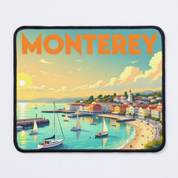 Item preview, Monterey, California: Vintage-Style Painterly Travel Poster designed and sold by LSVart.