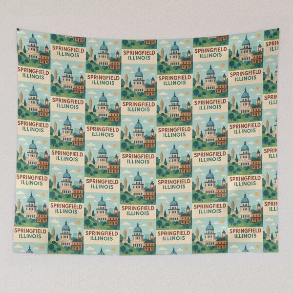 Item preview, Springfield Illinois  designed and sold by Broken Antler Designs .