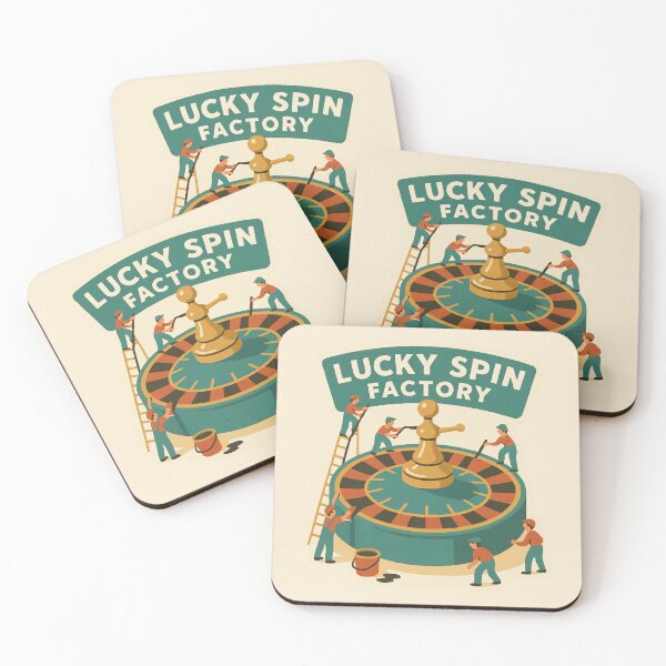 Item preview, Lucky Spin Factory – Vintage Retro Casino Stickers designed and sold by Tiny Joy World.