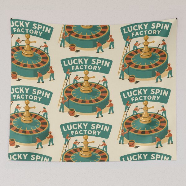 Item preview, Lucky Spin Factory – Vintage Retro Casino Stickers designed and sold by Tiny Joy World.