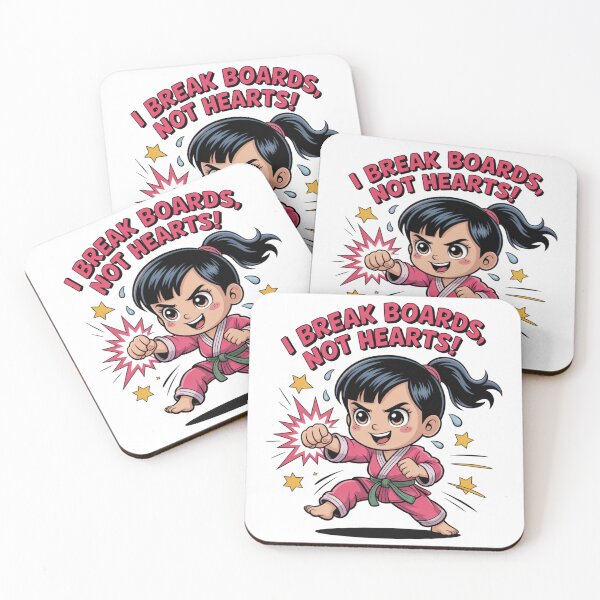 Item preview, I Break Boards, Not Hearts – Girl Karate Karateka designed and sold by AndrewYoko.