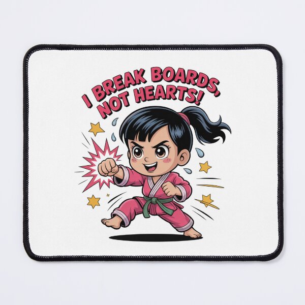 Item preview, I Break Boards, Not Hearts – Girl Karate Karateka designed and sold by AndrewYoko.