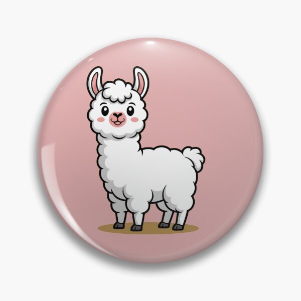 Item preview, Cute Cartoon Llama – Adorable Fluffy Animal Illustration for Kids and Llama Lovers designed and sold by Royalsticker.
