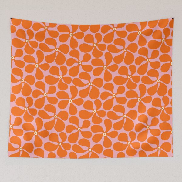 Item preview, Groovy 1970s Fowers - Red & Pink designed and sold by Johanna Kindvall.