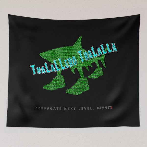 Item preview, Tralallero Tralallà Shark Meme T-Shirt | Viral Italian Code Art | PROPAGATE NEXT LEVEL | Absurd Tech Humour Poster designed and sold by S.S.S.