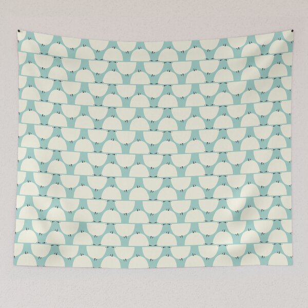 Item preview, Birds in Retro Style - light blue designed and sold by Johanna Kindvall.