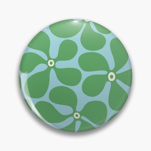 Item preview, Groovy 1970s Fowers - Blue & Green designed and sold by Johanna Kindvall.
