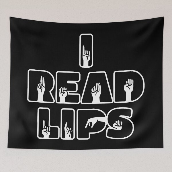 Item preview, Funny I Read Lips ASL Hand Sign Deaf Awareness designed and sold by DrawHandArt.