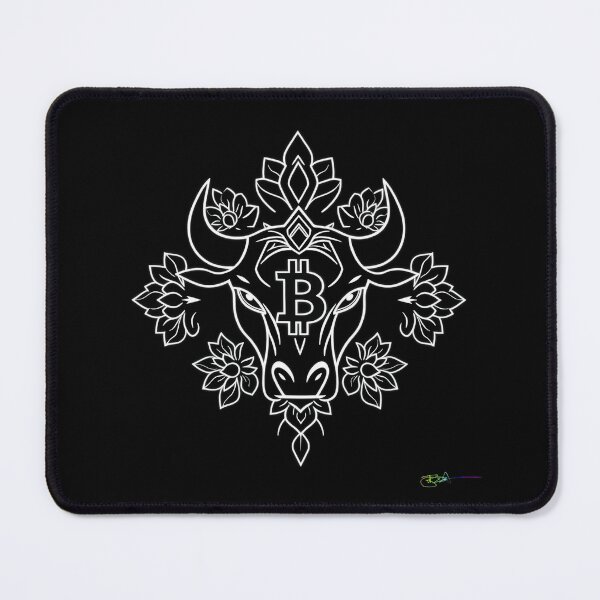 Item preview, Bitcoin Floral Shield Line Art – Futuristic Crypto Commander Artwork designed and sold by Benito Del Ray.