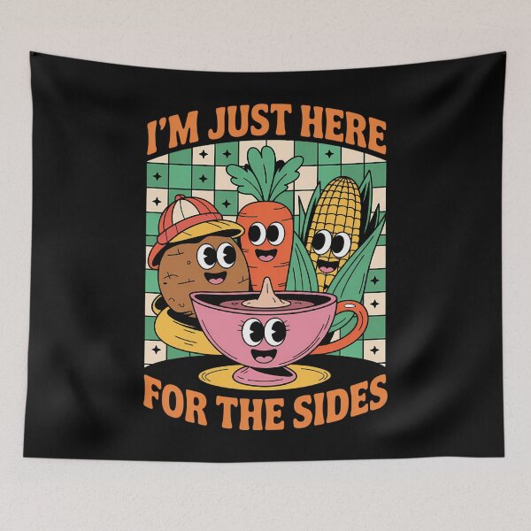 Item preview, I_m Just Here For The Sides Vegetarian Vegan Thanksgiving designed and sold by Sea4Adventures.