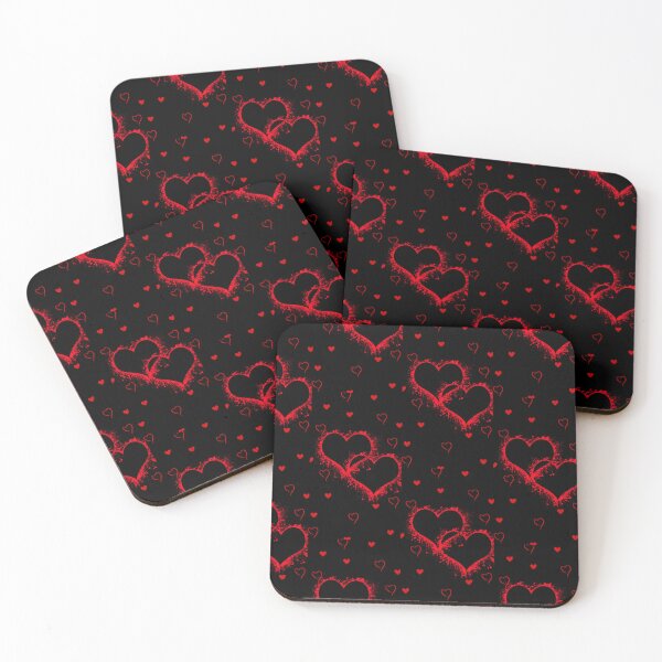 Item preview, red heart on black  designed and sold by Occasion_Store.