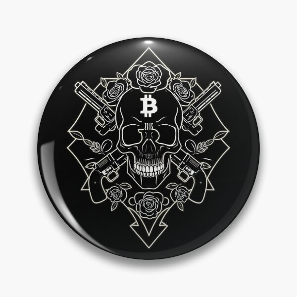 Item preview, Bitcoin Skull Mandala Geometry – Futuristic Crypto Commander Artwork designed and sold by Benito Del Ray.