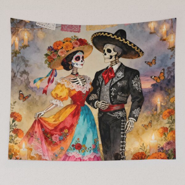 Item preview, Catrina and Mexican Charro, Dia de los Muertos, Mexico. designed and sold by SoniaSarkali.