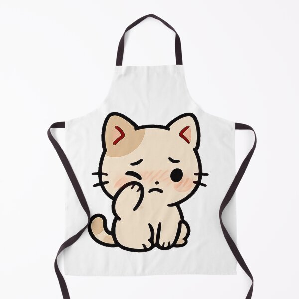 Item preview, Kawaii Shy Cat – Cute Blushing Kitty Illustration designed and sold by SketchOnScreen.