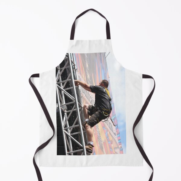 Item preview, Stage Hand Climbing Up Scaffolding - Photograph designed and sold by ConcertImages.