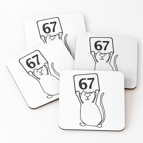 Item preview, Six Seven 67 Funny Cat 6 7 Memes designed and sold by ellenhenry.