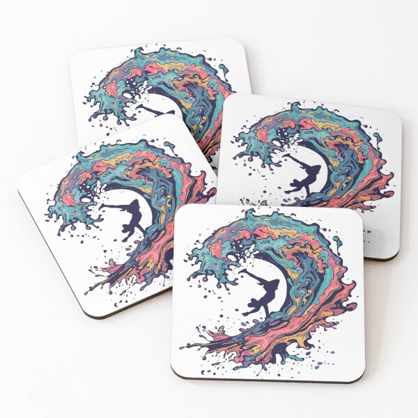 Item preview, Colorful Wave Surfer – Abstract Ocean Art Design designed and sold by ZYNORAworld.