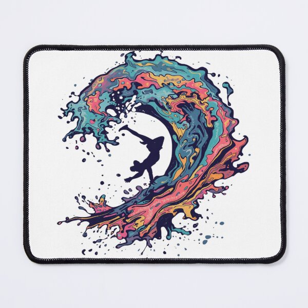 Item preview, Colorful Wave Surfer – Abstract Ocean Art Design designed and sold by ZYNORAworld.