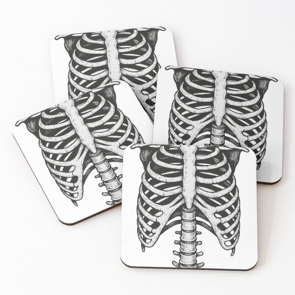 Item preview, Skeleton Ribcage Illustration – Anatomical Bones Design for T-Shirts & Stickers designed and sold by Joipast.
