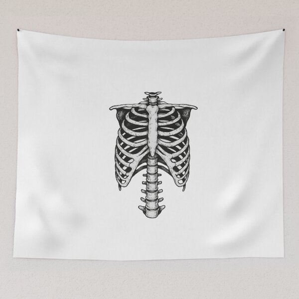 Item preview, Skeleton Ribcage Illustration – Anatomical Bones Design for T-Shirts & Stickers designed and sold by Joipast.