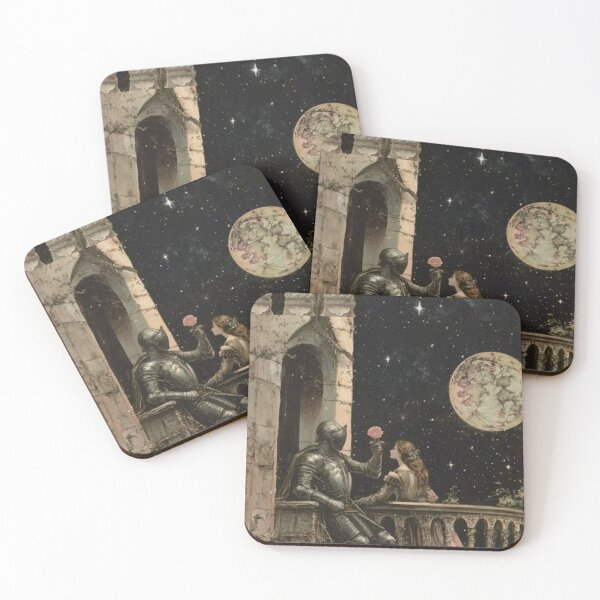 Item preview, Medieval Moonlight Romance – Knight and Lady Under the Stars designed and sold by JouRav.