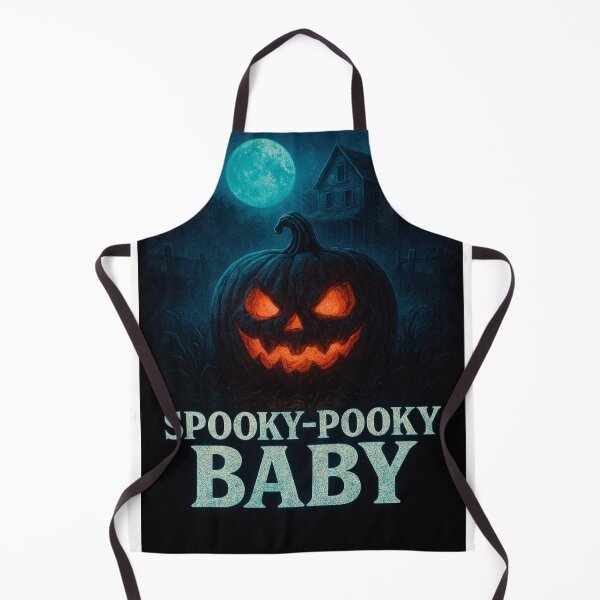 Item preview, Spooky-Pooky Baby – Vintage 70s VHS Horror Pumpkin Under Moonlight | Retro Halloween Design designed and sold by Oeuvres.