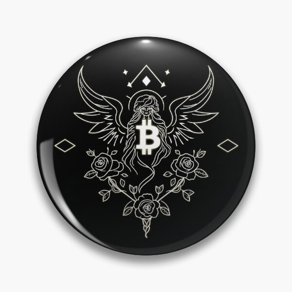 Item preview, Bitcoin Winged Symbol Geometry – Futuristic Crypto Commander Artwork designed and sold by Benito Del Ray.